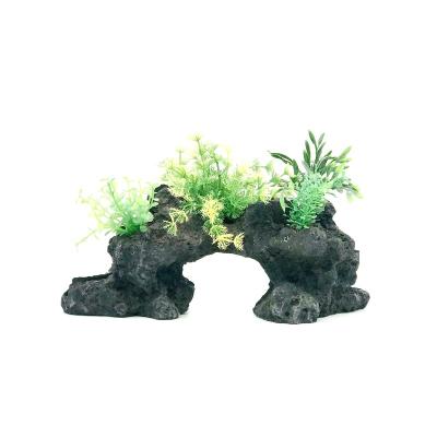 China Sustainable Resin Aquarium Decorations Rock Garden For Ornament Ornaments Props Stone Landscaping Suppliers Aquarium Decoration for sale