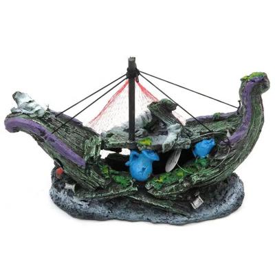 China Viable creative resin fish tank sailboat decoration simulation aquarium decoration for sale