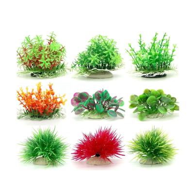 China Wholesale Viable Aquarium Decorations Ornaments Mini Aquarium Plant Plastic For Aquarium Decoration for sale