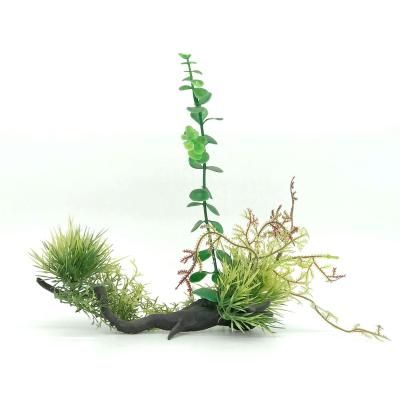 China Aquarium Plants Accessories Product Decorations Viable Artificial Plants Tank Plastic Supplies Reptile Ornaments for sale