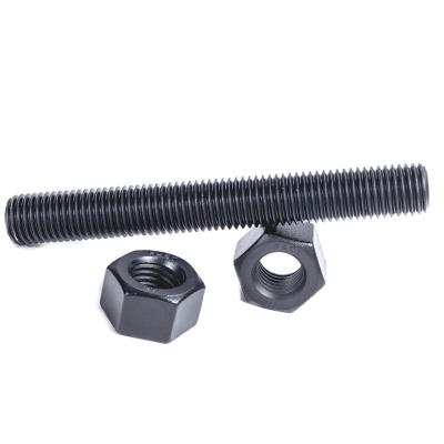 China General industry carbon steel alloy steel astm a193 b16 b7 l7 stud black industrial high quality custom bolts and nuts for sale