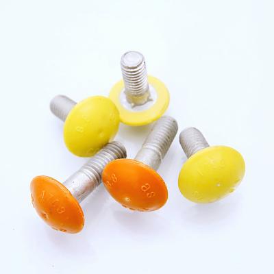 China Plastic Round Head Bolts Corn Silo Storage Shelf-Liner Steel Plastic Mushroom Head Bolts for sale