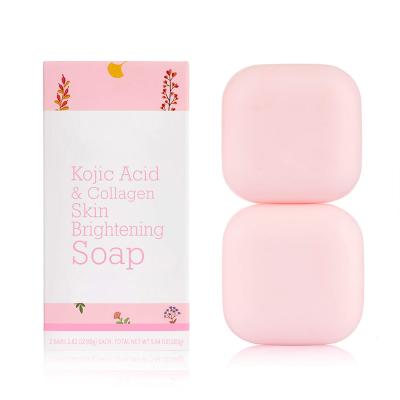 China Private Label Basic Cleansing Bath Soap Whitening Body Collagen Kojic Acid Skin Brightening Soap for sale