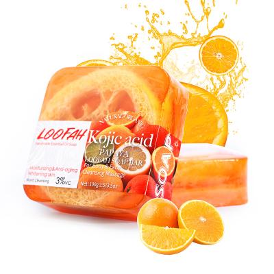 China OEM/ODM 100% Natural Kojic Acid Extract Soap Base Cleansing Acne Anti Whitening Bath Bar Soap Face Oil Control Soap for sale