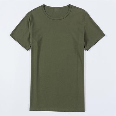 China New 2020 Factory Price Factory Price Cotton Round Collar Men's Army Green Sweating Direct Breathable Casual Short Sleeve T-shirt for sale