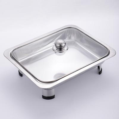 China Viable Hot Stainless Steel Shake 4 Serving Stove Buffet Buffet Chafing Dish Restaurant Food Warmer Serving Dishes For Sale Hot Pot for sale