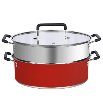 China Sustainable High Quality Cookware Set Soup Pot Stew Pan Wok With Steel Stainless Steel Cooking Pot for sale