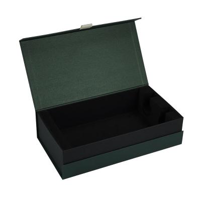 China Custom Luxury Black Printed Foldable Gift Box Recyclable Rigid Folding Cardboard Kraft Paper Packaging With Magnetic For Wine/Clothing A for sale