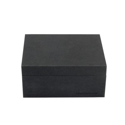 China Recyclable Boxes For Gift Sets With Ribbon Black Large Velvet With Clear Window Ribbon Product for sale