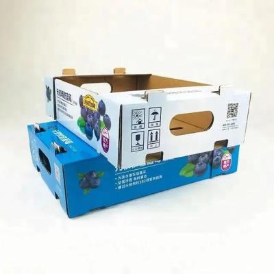 China Recyclable High Quality Custom Size Logo Embossed Cardboard Box Sturdy Fruits And Vegetables Paperboard for sale