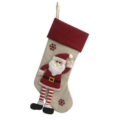 China Festival Decoration Selection Christmas Stocking Gift Bag Christmas Party Hanging Decorative For Festival for sale