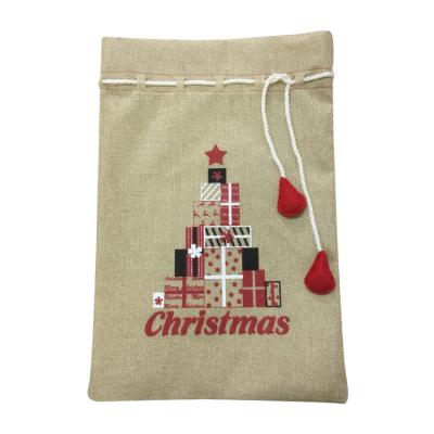 China Santa Sack Christmas Burlap Bags Bag Christmas Decoration Gifts Santa Sacks Christmas Product for sale