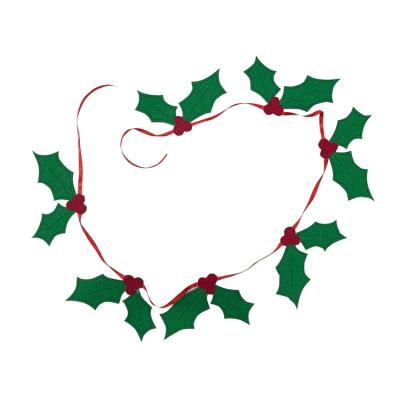 China Felt Garland Christmas BSCI Foil Decoration Ornaments Hanging Banner Felt Christmas Bunting Garland for sale