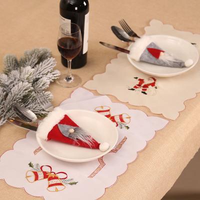 China Viable Christmas Decor Storage Tableware Cover Christmas Felt Cutlery Bags for sale