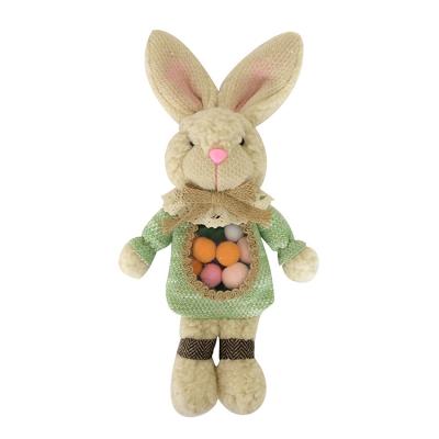 China Easter Bunny Decoration Candy Bottle Soft Plush Toy Easter Animated Easter Bunny for sale