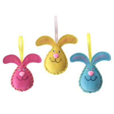 China Easter Decorations Manufacture China Manufacture Ornaments Stock Easter Decorations Felt Rabbit Easter Hanging for sale