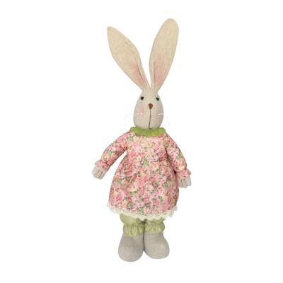 China Wedding Decoration Wholesale Easter Party Figure 2 Burlap Bunny Doll Wedding Decoration for sale