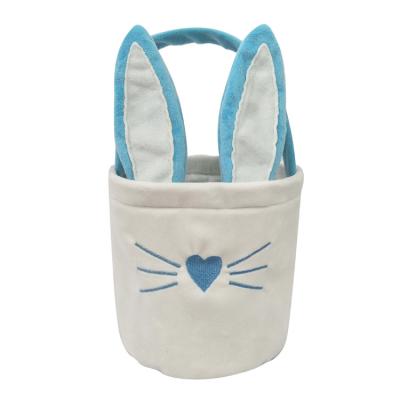 China Recyclable Pink Blue Easter Bunny Candy Bag Storage Basket Cute Rabbit Ears Bags for sale