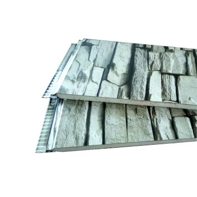 China Modern PU Foam Sandwich Thermal Insulation Metal Exterior Wall Siding For Exterior Wall for sale