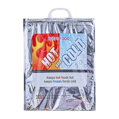 China Factory Waterproof Custom Logo Size Large Reusable Insulated Mylar Foil Hot Cold Thermal Bag Thermal Food Storage Bag For Shipping for sale