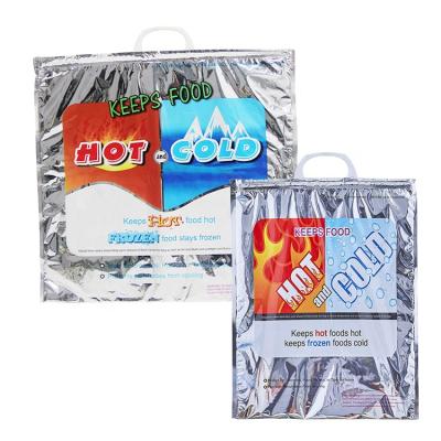 China Bento Picnic Hot Cooler Large Waterproof Thermal Reusable Lunch Snack Cold Pouch Insulated Mylar Foil Thermal Cooler Bags For Food Deliver for sale