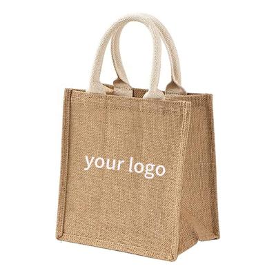 China Best Selling Free AZOIC Accept Size Custom Logo Print Plain Burlap Jute Tote Bag For Embroidery DIY Art Craft for sale