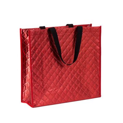 China AZO Free JEYCO BAG Most Popular Glossy Aluminum Foil Laminated Large Non Woven Metal Tote Bag for sale