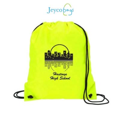 China AZO Free JEYCO BAGS Standard PolyesterBackpack 210d Drawstring Bag For Promotion for sale