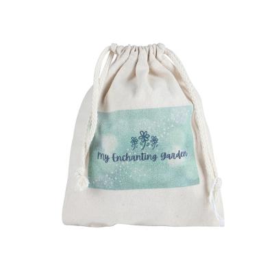 China Buying JEYCO BAGS Inexpensive Promotional Custom Logo Printed 100% Cotton Drawstring Bag for sale