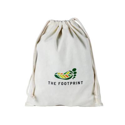 China Buying JEYCO BAGS Promotional Custom Logo Canvas Satin Cotton Single Drawstring Bag for sale