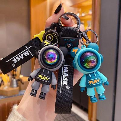 China Promotional Key Chain Anti-lost 3D Cartoon PVC 3D Astronaut Doll Pendant Key Chain Keychains Car Bag Key Cool Decoration Newest for sale