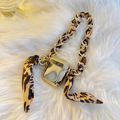 China 2021 3D designer luxury silk tpu luxury purse leopard scarf handbag fashion men sports soft tpu case for silicone apple airpods case pro clear transparent transparent case bottle cool for sale