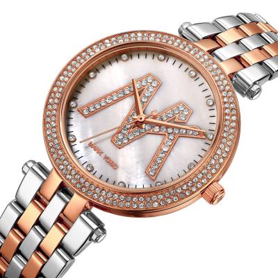 China Private Logo Japan Movement Wristwatches Stainless Steel Case Diamond Dial Quartz Watches Custom Auto Date for sale