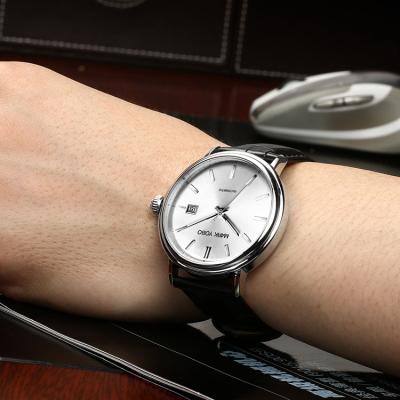 China 316L Stainless Steel Automatic Luxury Mens Brand Date Band Leather Japanese 9015 Movement Wristwatches for sale