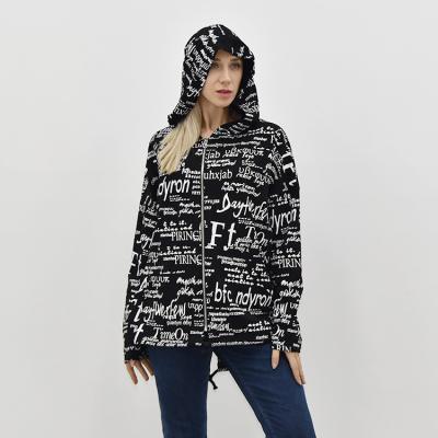 China Anti-wrinkle China Manufacturer Hot Sale Custom 100% Cotton Letter Printing Women Hoodie Zip Up Woman Oversized Hoodies for sale