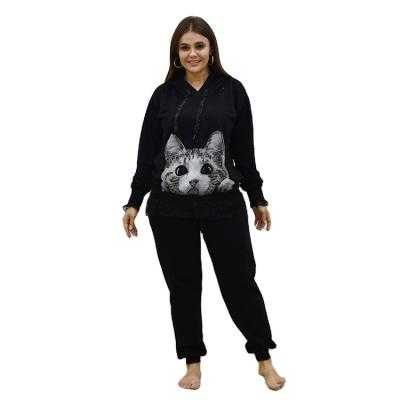 China Women's Clothing Breathable Sweatpants And Hoodie Set Women's Winter Clothing Lounge Wear Creative Suite for sale