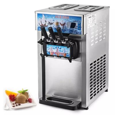 China Snack Factory 3 Flavors 1200W Frozen Yogurt Ice Cream Maker Commercial Soft Ice Cream Machine For Sale for sale