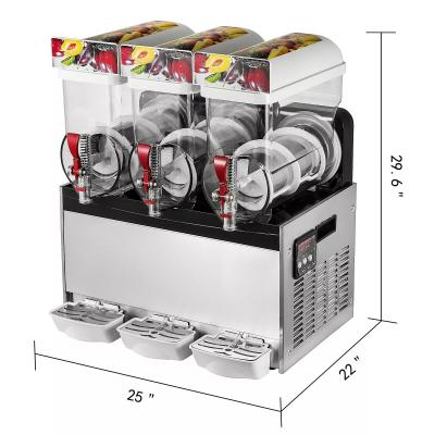 China food & Beverage Factory 2021 Commercial Smooth Ice Slush Machine / Three Tank Frozen Slush Making Machine for sale