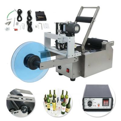 China Food Bottle Sticker Labeler Manual Bottle Labeling Machine For Plastic Glass Jar Round Bottles for sale