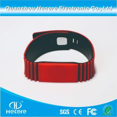 China                  Factory Price 13.56MHz ISO14443A NFC Tag216 RFID Two-Tone Silicone Wristband              for sale