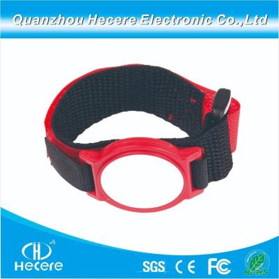 China                  Factory Price 125kHz ISO18000-2 T5577 RFID Waterproof Velcrof Nylon Wristband              for sale