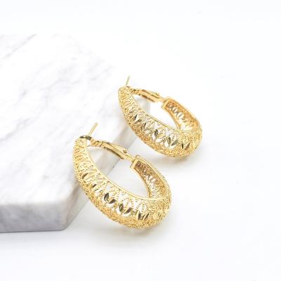 China Vintage 2022 Fashion New Brass Jewelry Earrings Women's French Dubai Wedding Party Anniversary Drop Earrings for sale