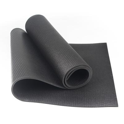 China Wholesale High Density Eco-Friendly Washable Black Yoga Mat Fitness Logo PVC Gym Logo Customizable Yoga Mat for sale