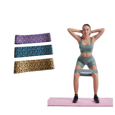 China MULTI-ELASTICITY LEOPARD PRINT MULTI-ELASTICITY Cotton Latex Squat Yoga Gym Exercise Fitness Polyester Slip Hip Circle Silk Resistance Bands Non for sale