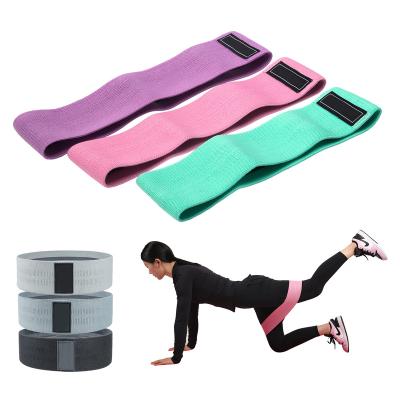 China Body Exercise 8cm Hook German Process 3pieces Set Yoga Gym Exercise Fitness Polyester Cotton Latex Circle Resistance Silk Booty Band No for sale