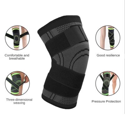 China Kneepads Basketball Fitness Outdoor Sport Plastic Silicone Knit Knee Pads Running Sports Knee for sale