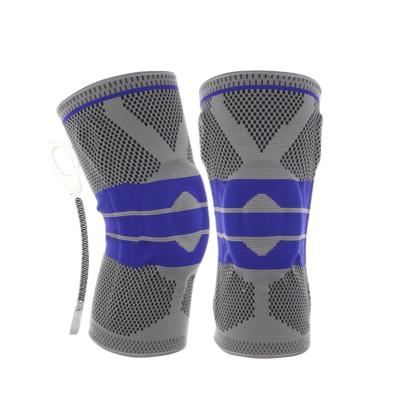 China Double Sides Spring Band + Auxiliary Ring Kneepads Basketball Fitness Outdoor Sport Silicone Knit Knee Pads Running Sports Knee for sale