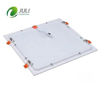 China Modern Ultra Thin Flat Panel 18W LED Panel Light Square LED Ceiling Panel Downlight for sale