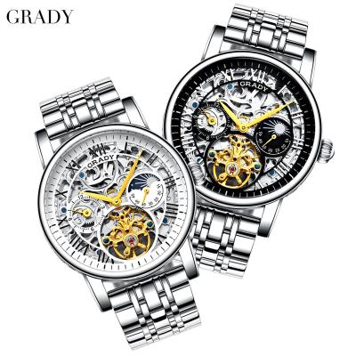 China Full Chronograph Top Shenzhen Watch Factory Stainless Steel Automatic Watches With Butterfly Clasp 30m Waterproof for sale