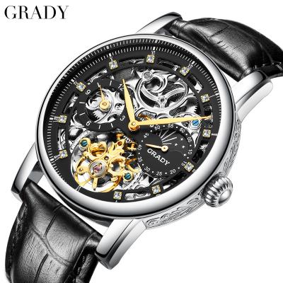 China Chronograph Silver Stainless Stainless Steel Mechanical Automatic With Special Case Side Flower Shape for sale